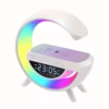 Multi-functional LED Clock Display Speaker G Lamp | LED wireless charging speaker, G-shaped speaker light, Bluetooth Mp3 player, night light and alarm clock, for living room